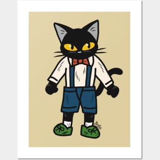 Little boy cat Posters and Art